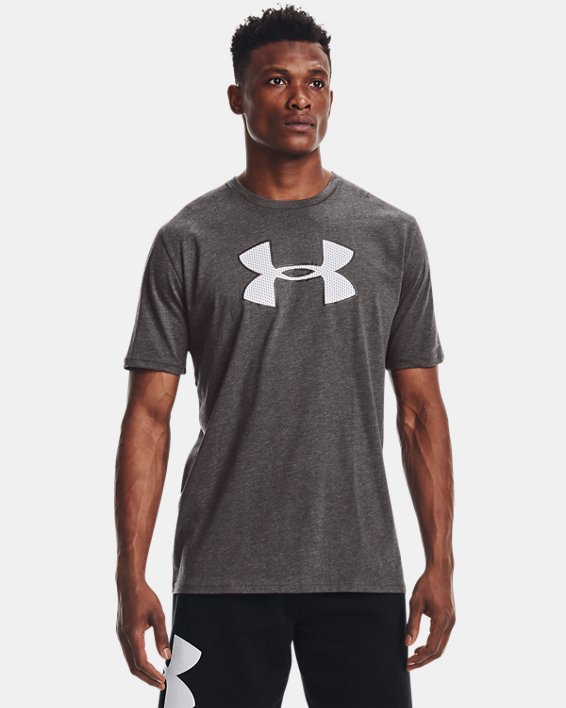 Men's UA Big Logo Short Sleeve T-Shirt, Gray, pdpMainDesktop image number 0